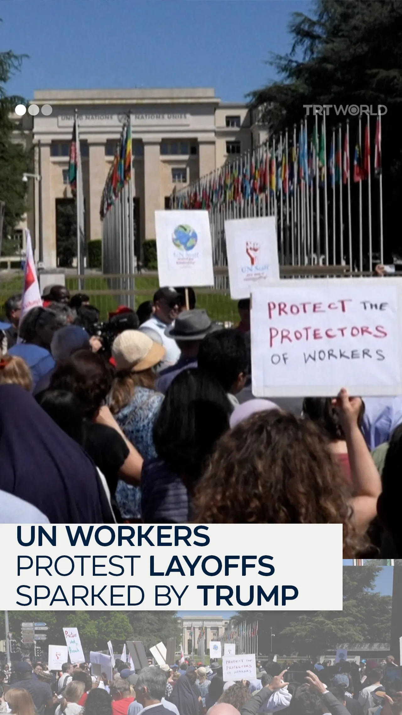 UN workers protest layoffs sparked by Trump